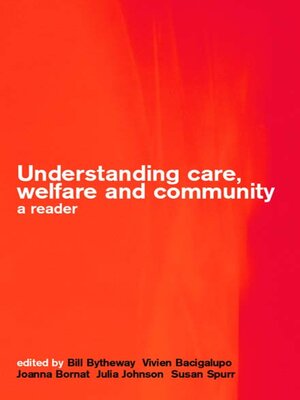 cover image of Understanding Care, Welfare and Community